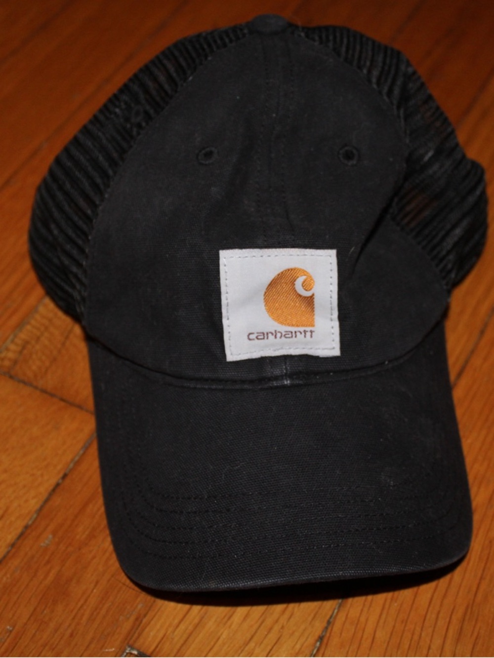 Carhartt Black Cap with Gold Logo Patch